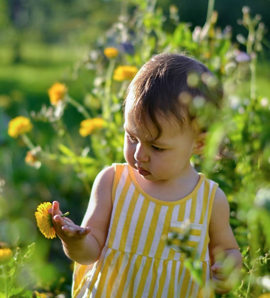istock Girl picks flowers 1311977702