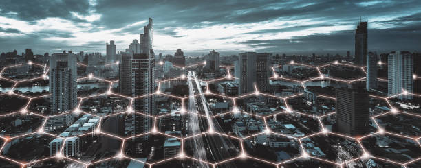 istock Smart Network and Connection city of Thailand 1311979247