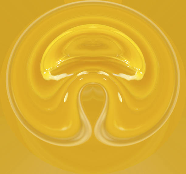 istock Distorted glass of orange juice 1311980587
