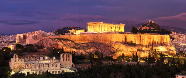 istock Panorama of Athens with Acropolis hill, Greece. 1311981166