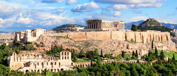 istock Panorama of Athens with Acropolis hill. 1311981224