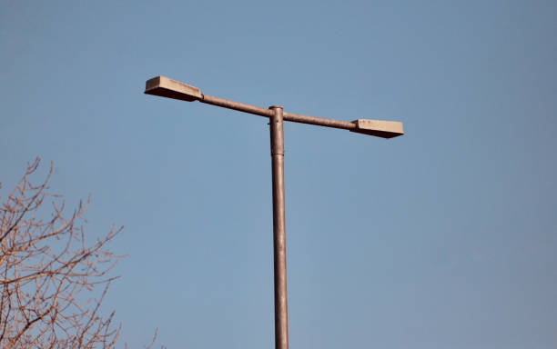 istock Traditional metallic electric lamp posts 1311984654