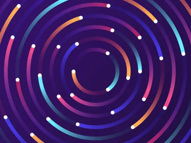 Vector illustration of Circle Abstract Rotation Background Pattern