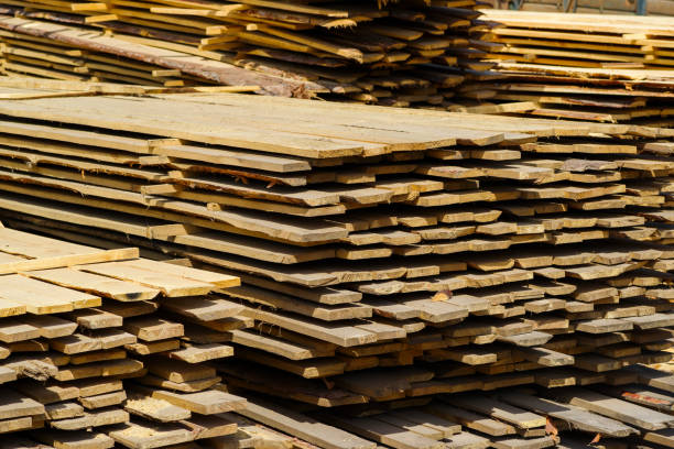 istock Saw-boards for production on the sawmill 1311985997