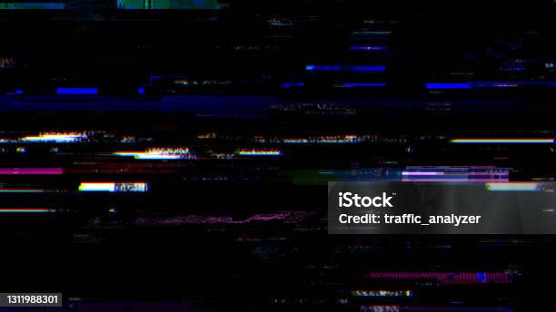 Abstract Glitch Background Stock Illustration - Download Image Now - Television Static, Television Industry, Black Color