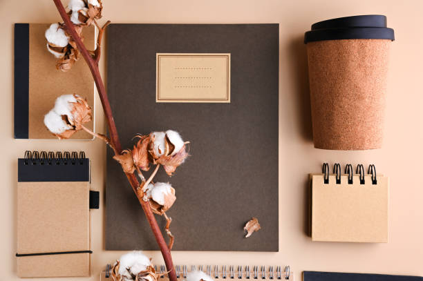 istock branding mockup with many craft paper 1311988781