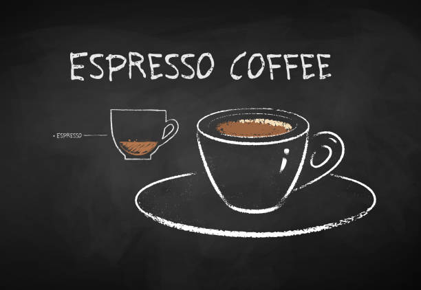 istock Chalk illustration of Espresso coffee recipe 1311990992