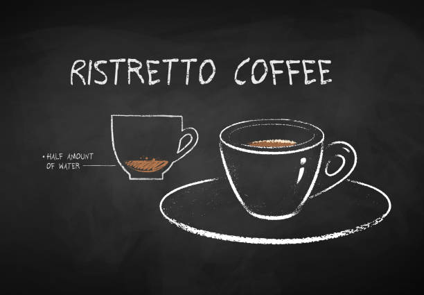 istock Chalk illustration of Ristretto coffee recipe 1311991334