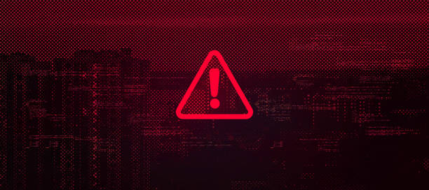 추상 기술 바이너리 코드 어두운 빨간색 배경. 사이버 공격, 랜섬웨어, 악성 코드, 스케어웨어 개념 - 위험 요소 stock illustrations