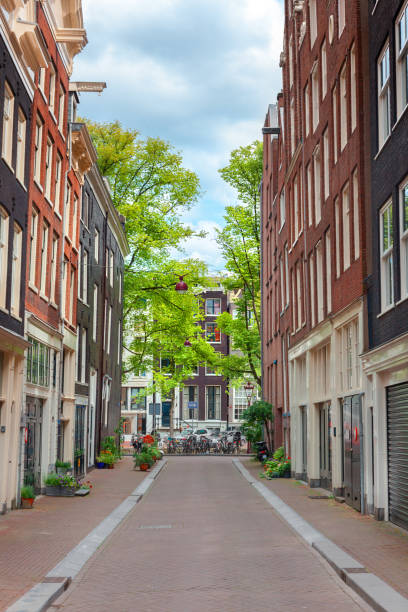 Narrow street of Amsterdam, Netherlands