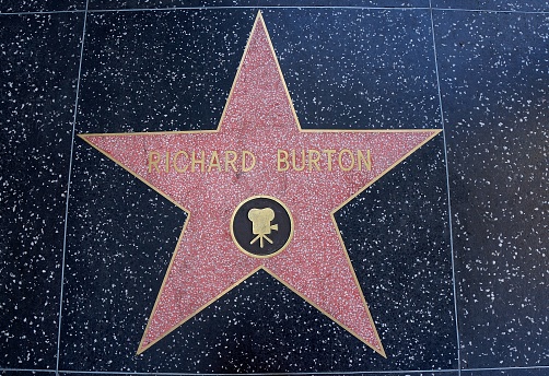 Hollywood, California - October 16, 2019: Michael J Fox star with  Camera Logo on Hollywood Walk of Fame. This star is located on Hollywood Blvd. and is one of 2700 celebrity stars.