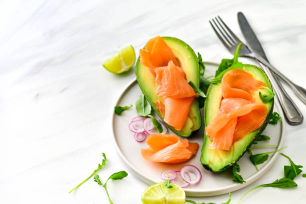 istock Keto diet food salmon and avocado 1312010078
