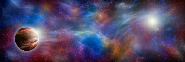 istock Unknown planet from outer space. Space nebula. Cosmic cluster of stars. Outer space background. 3D Illustration 1312014532