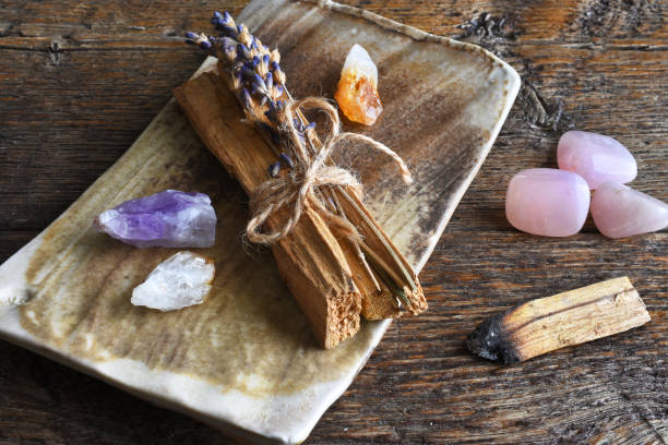 istock Palo Santo Smudge Sticks and Healing Crystals 1312016258