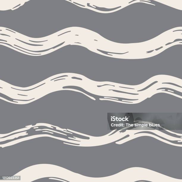 Wavy Colorless Pattern Wavy Seamless Pattern In Color Stock Illustration - Download Image Now ...