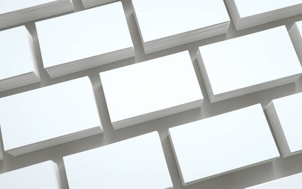 istock Business Card Mock-Up (US 3.5 x 2) - Multiple Stacks of Cards 1312022391
