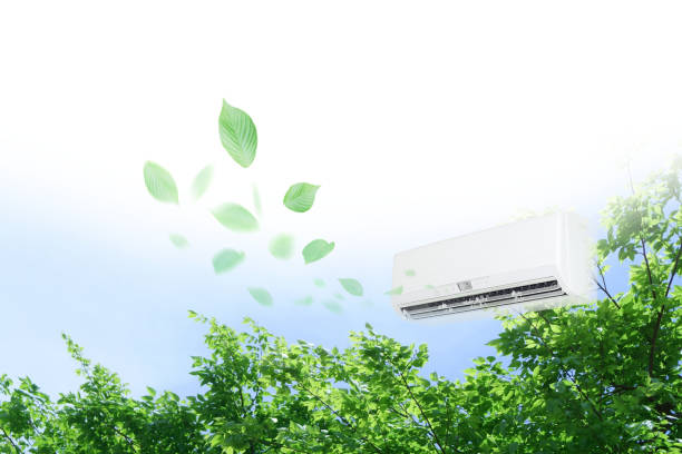 air conditioner refreshing image - azuki imagens e fotografias de stock