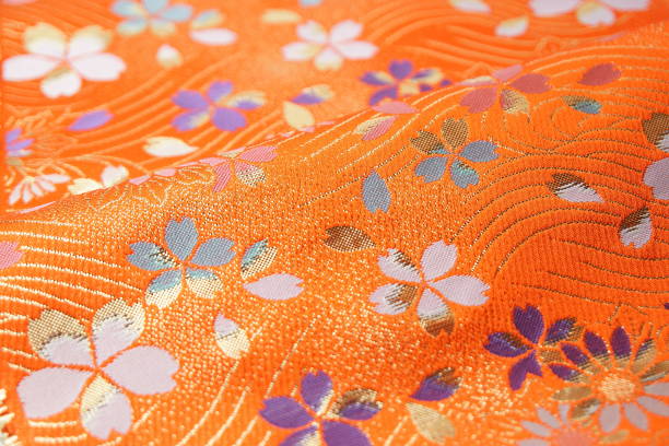 istock Japanese pattern of cherry blossoms, traditional Japanese textile 1312046730