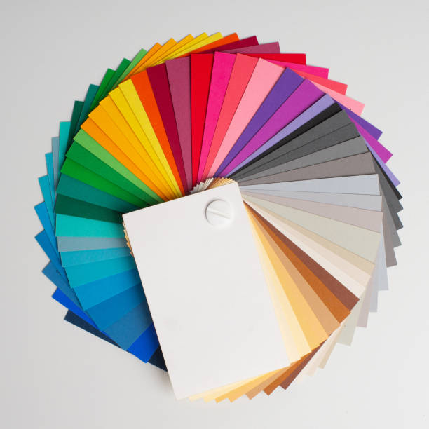 istock Color palette, guide of paint samples, colored catalog 1312058680