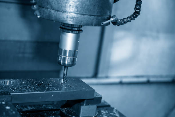 istock The  CNC  milling machine cutting  the mold parts by solid ball  end-mill tool. 1312064394