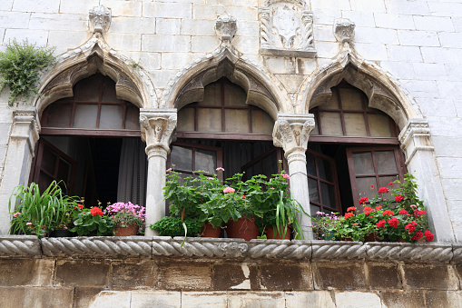 Medieval architecture in the city of Porec, Istria, Croatia