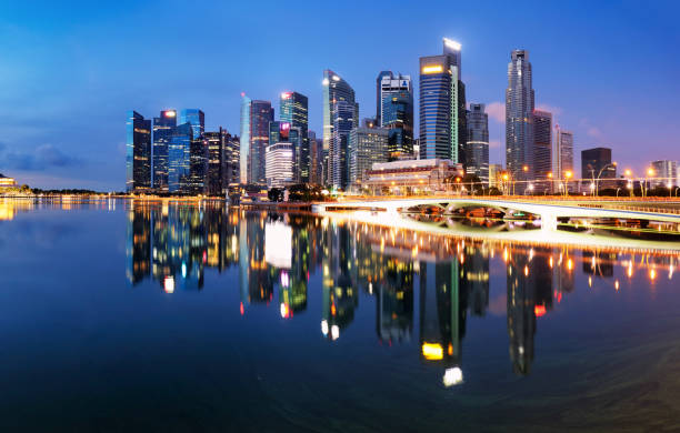 istock Singapore skyline with skyscraper - Asia 1312068190