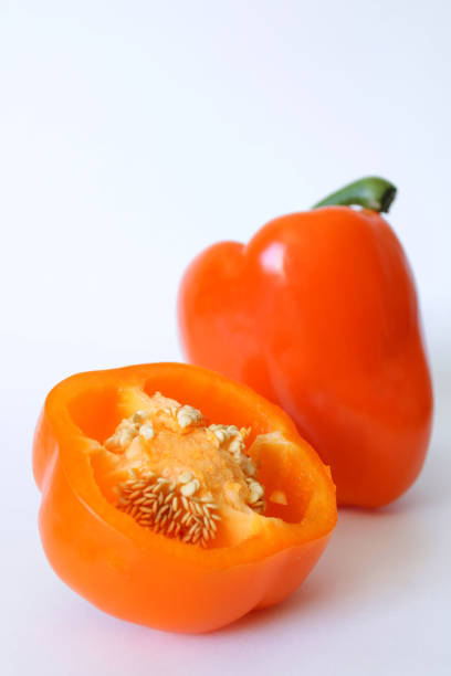 istock Isolated bell pepper and cut on white 1312069533
