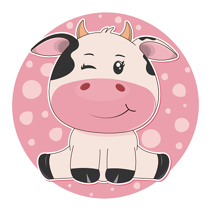 Cute Cartoon Cow Isolated On A Pink Background Stock Illustration - Download Image Now - Cow, Domestic Cattle, Characters - iStock Cute Cartoon Cow Isolated On A Pink Background Stock Illustration - Download Image Now - Cow, Domestic Cattle, Characters - iStock