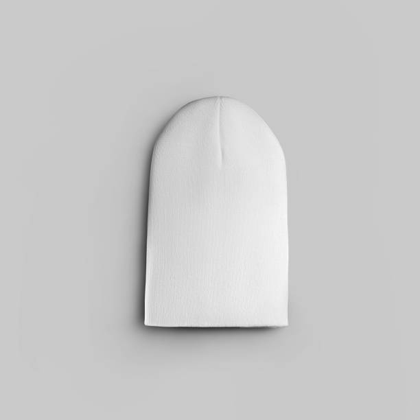 istock Beanie winter white hat mockup isolated on background 1312072027