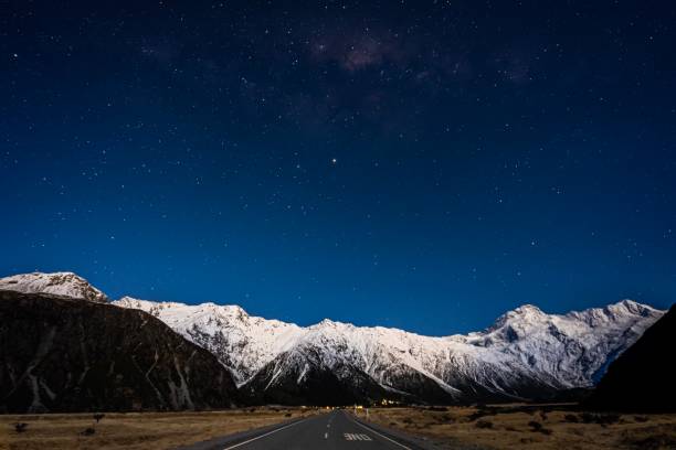 istock Starry night with Milky Way at Aoraki National Park 1312072664