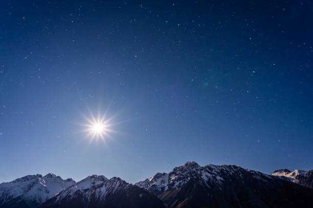 istock Starry night with Milky Way at Aoraki National Park 1312073208