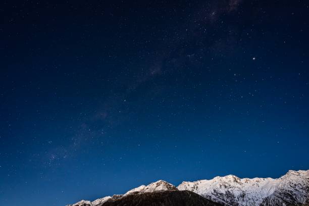 istock Starry night with Milky Way at Aoraki National Park 1312073227