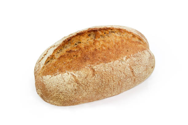 istock Whole wheat unleavened bread with bran on a white background 1312073537