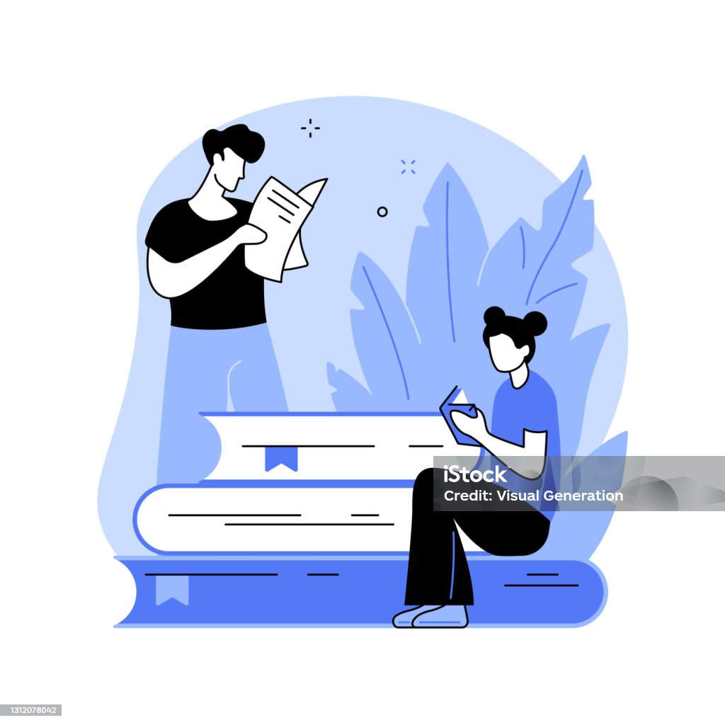 Public Library Abstract Concept Vector Illustration Stock Illustration ...