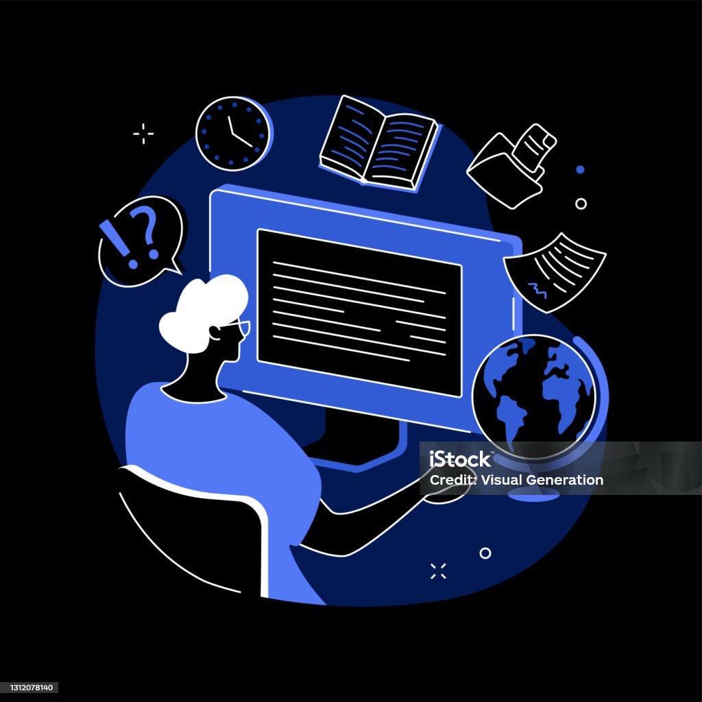 Abstract Digital Learning Image Digital Learning Abstract Concept Vector Illustration Stock ...
