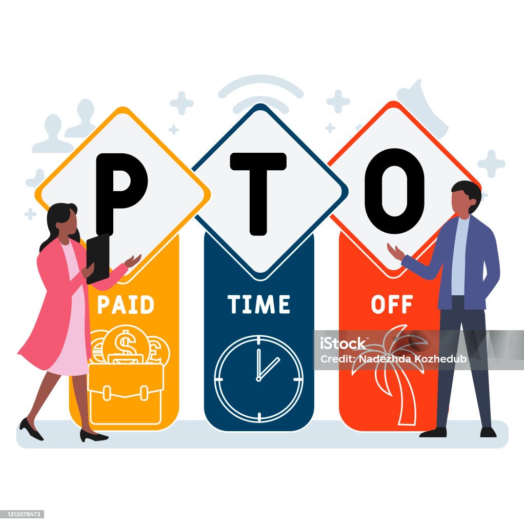 Flat Design With People Pto Paid Time Off Acronym Business Concept Flat Design With People Pto Paid Time Off Acronym Business Concept
