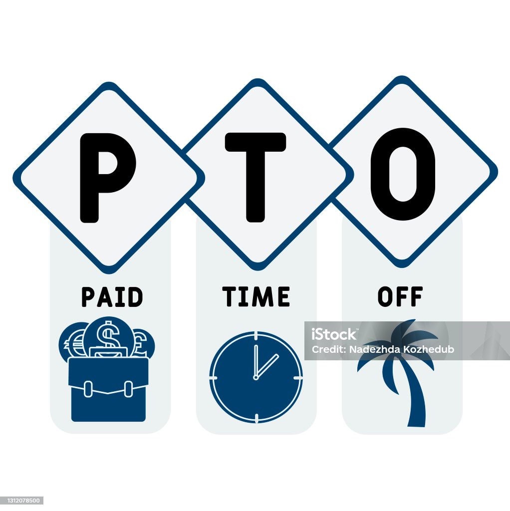 Pto Paid Time Off Acronym Business Concept Background Stock Pto Paid Time Off Acronym Business Concept Background Stock
