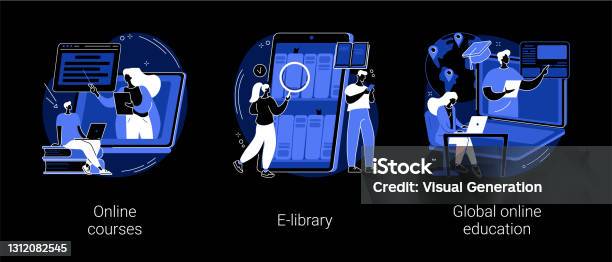 Learning Tools Abstract Image Elearning Tools Abstract Concept Vector Illustrations Stock ...
