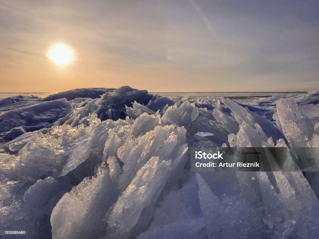 Arctic landscape in Estonia Arctic landscape in  west Estonia Backgrounds Stock Photo