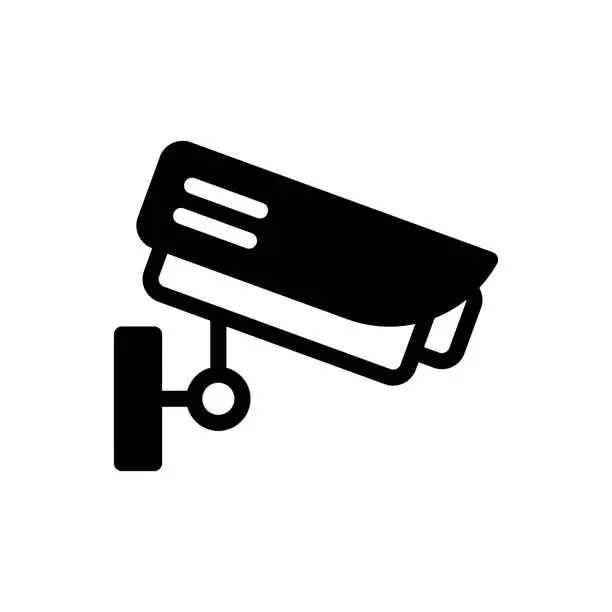 Vector illustration of Cctv Camera Vector Glyph Icon. Hotel and Services Symbol EPS 10