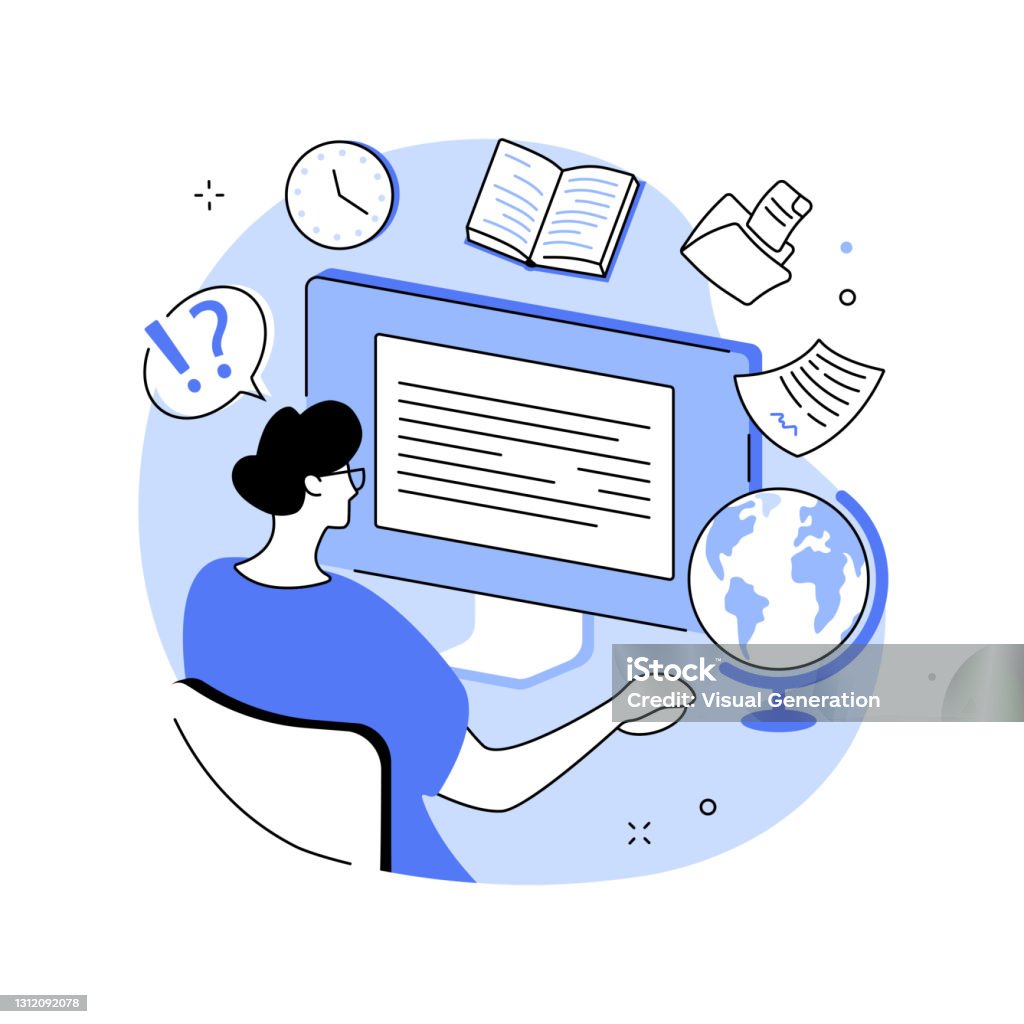 Abstract Digital Learning Image Digital Learning Abstract Concept Vector Illustration Stock ...
