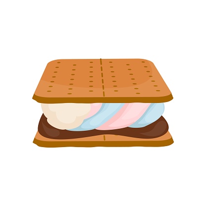 Graham Powder Animation Graham Cracker Isolated On White Stock Illustration - Download Image ...