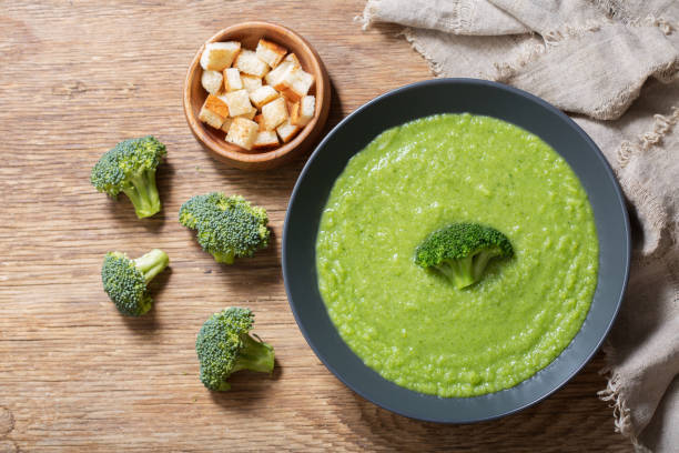 istock plate of broccoli soup on a wooden background 1312097921