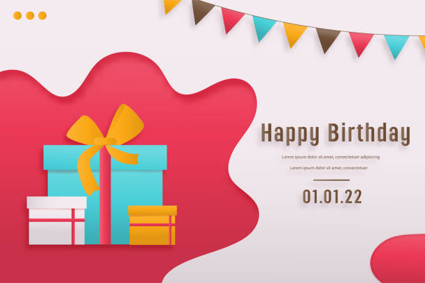 istock Papercraft style Birthday sale banners on mobile. 1312098736