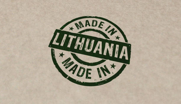 istock Made in Lithuania stamp and stamping 1312098821