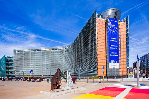 Brussels, Belgium - August 12, 2018: European Commission Headquarters building in Brussels, Belgium.