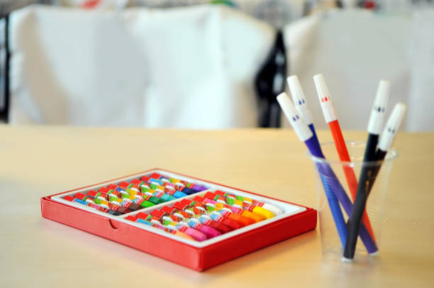 istock Many different pencils in box and holder 1312103101
