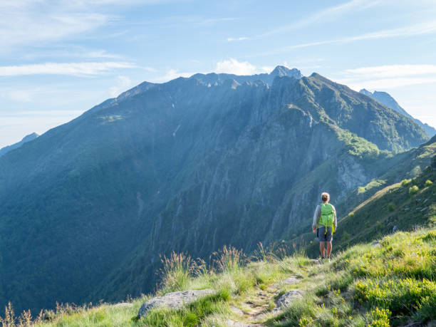 istock Male hiker in Springtime, mountain background 1312106420