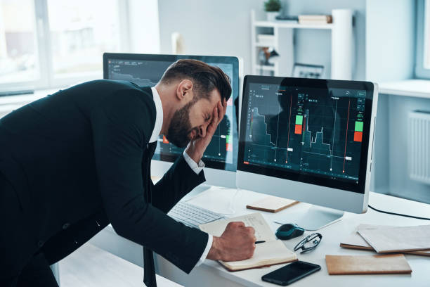 istock Tired young man in formalwear 1312106697