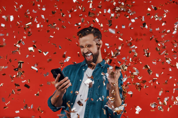 istock Happy young man in casual clothing 1312107616